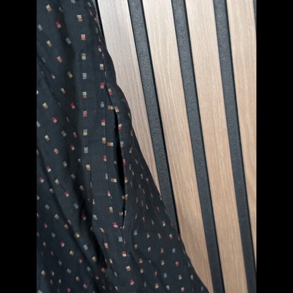 Fossil Fit & Flare Dress US 2 / XS Womens Black Sleeveless Geometric Pockets - Picture 6 of 9